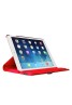 Apple iPad 2/3/4 360 Rotaing Pu Leather with Viewing Stand Plus Free Stylus Case Cover for Apple iPad 2-Red
